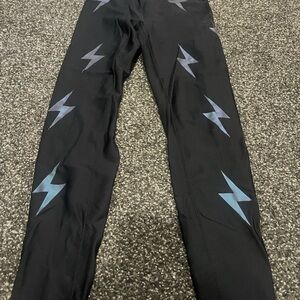 Ultracor Black Leggings with Electric Blue Accents